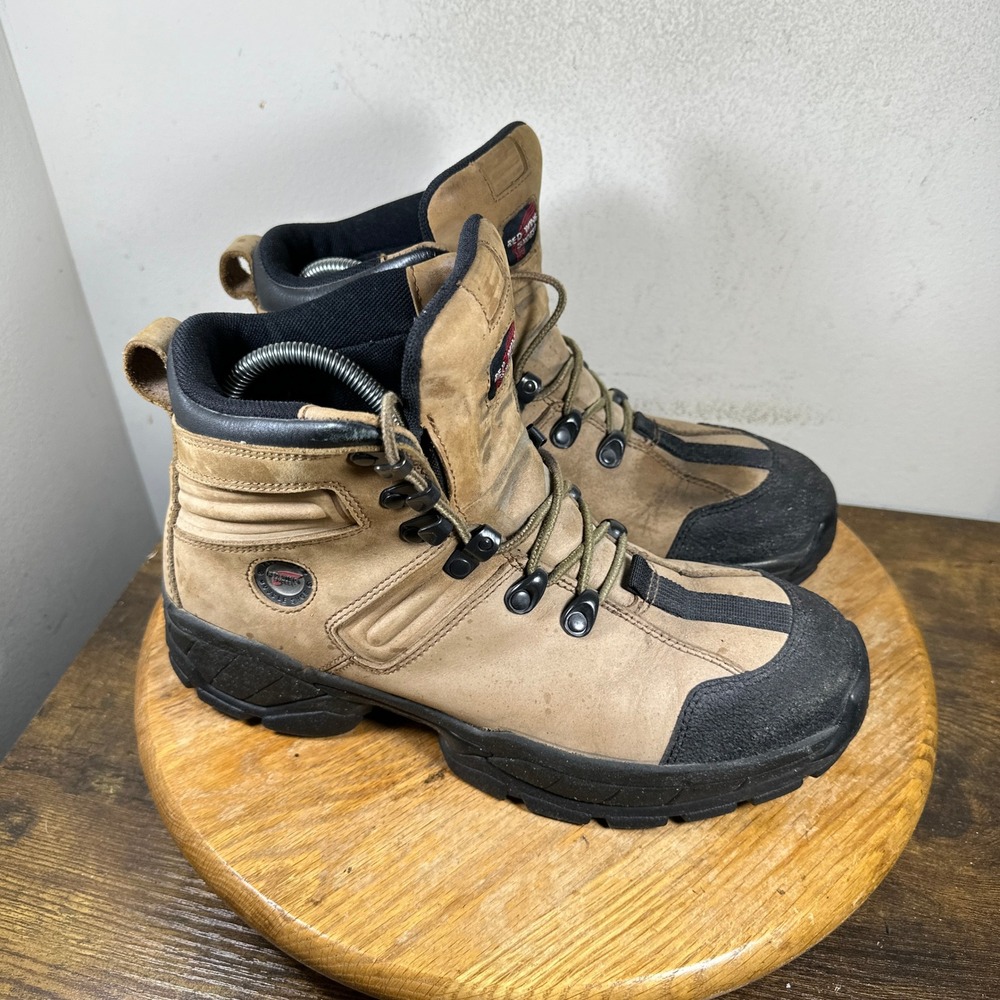 Red Wing Shoes 6682 Waterproof EH Tan Leather Work Boots Mens 8.5 D